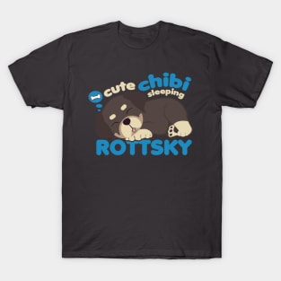 Cute Chibi Sleeping Rottsky T-Shirt